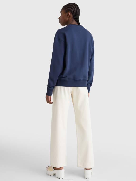 סווטשירט רגוע בקולג' NX202538 צי הדמדומים Tommy Hilfiger