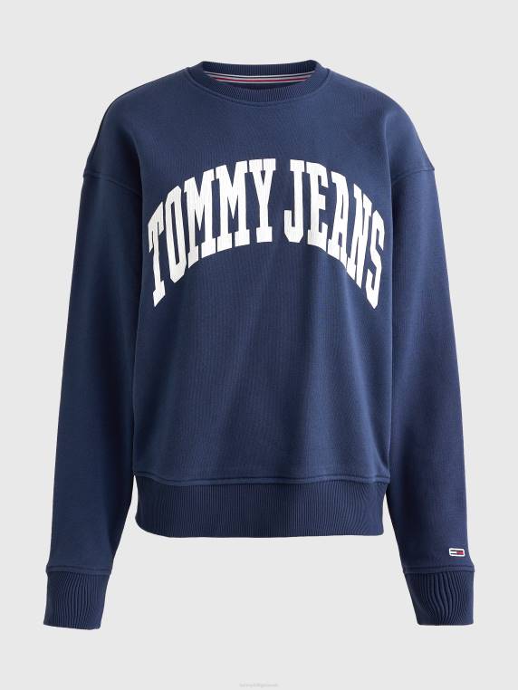 סווטשירט רגוע בקולג' NX202538 צי הדמדומים Tommy Hilfiger