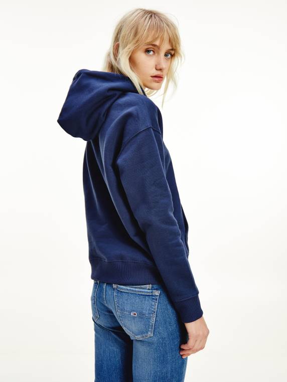 קפוצ'ון עם תג מרכזי NX202545 צי הדמדומים Tommy Hilfiger