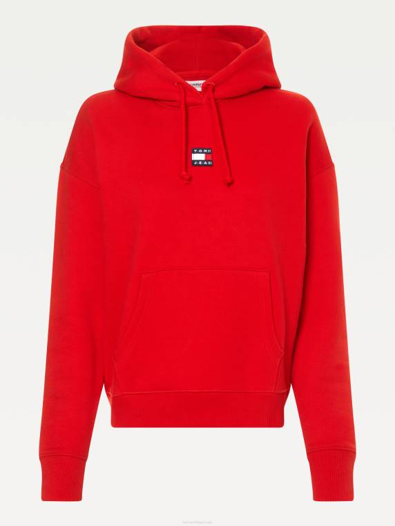 קפוצ'ון עם תג מרכזי NX202546 ארגמן עמוק Tommy Hilfiger