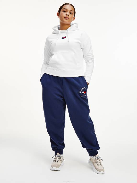 קפוצ'ון עם תג מרכזי NX202552 לבן Tommy Hilfiger