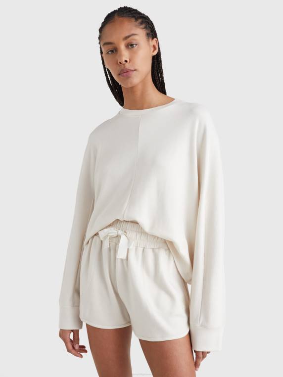 סווטשירט בתערובת קשמיר כותנה הכנה NX202573 דיונת חול מדברית Tommy Hilfiger