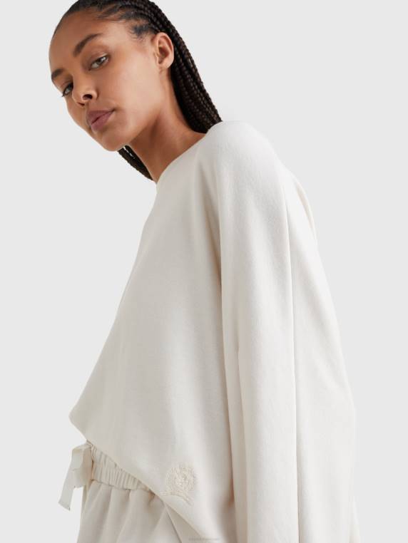 סווטשירט בתערובת קשמיר כותנה הכנה NX202573 דיונת חול מדברית Tommy Hilfiger