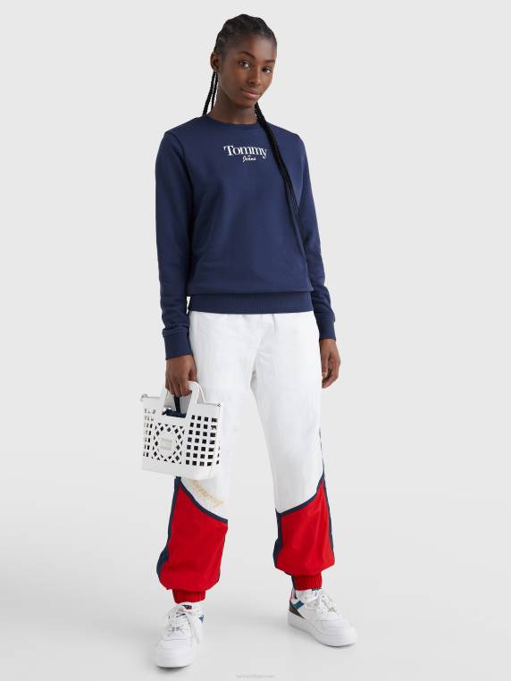 סווטשירט חיוני עם צווארון לוגו NX202578 צי הדמדומים Tommy Hilfiger