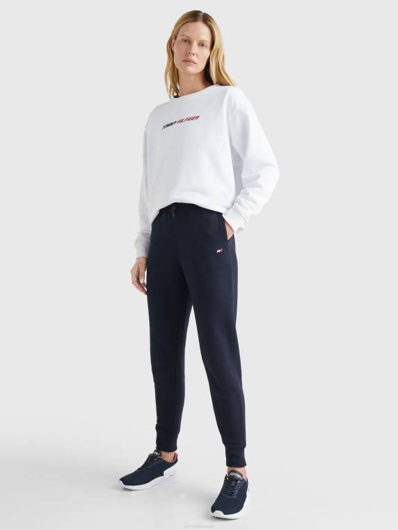 סווטשירט בכושר רגוע ספורט NX202581 האופטי הלבן Tommy Hilfiger