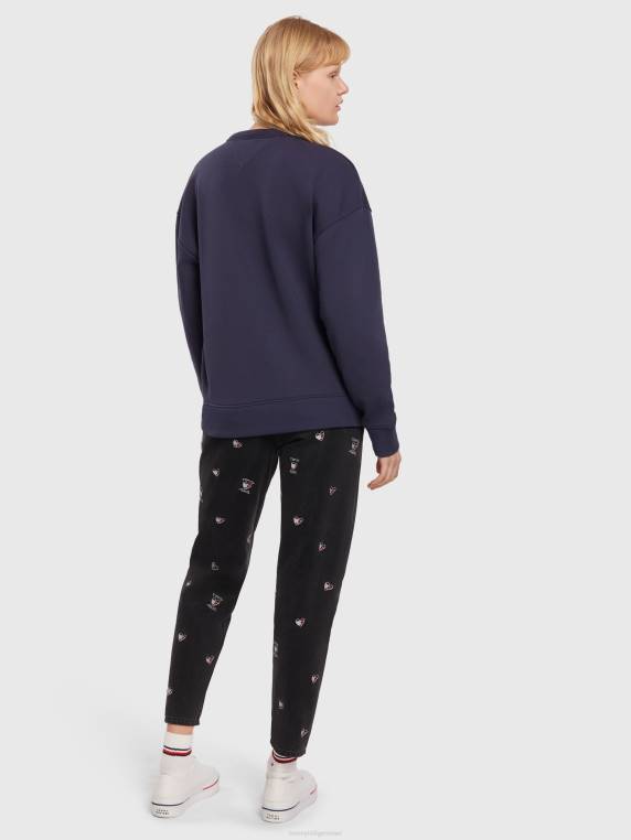 צווארון לוגו נצחי נינוח NX202588 צי הדמדומים Tommy Hilfiger