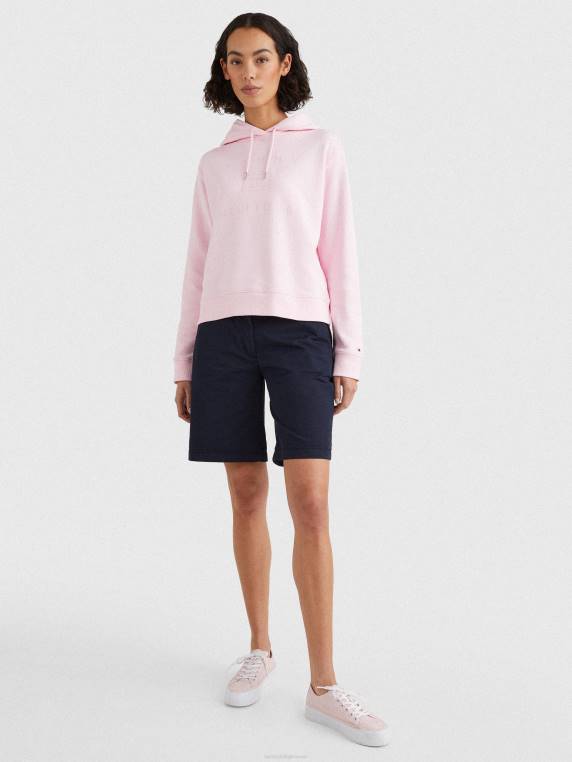 קפוצ'ון רקמת לוגו מתכתי NX202592 ורוד פסטל Tommy Hilfiger