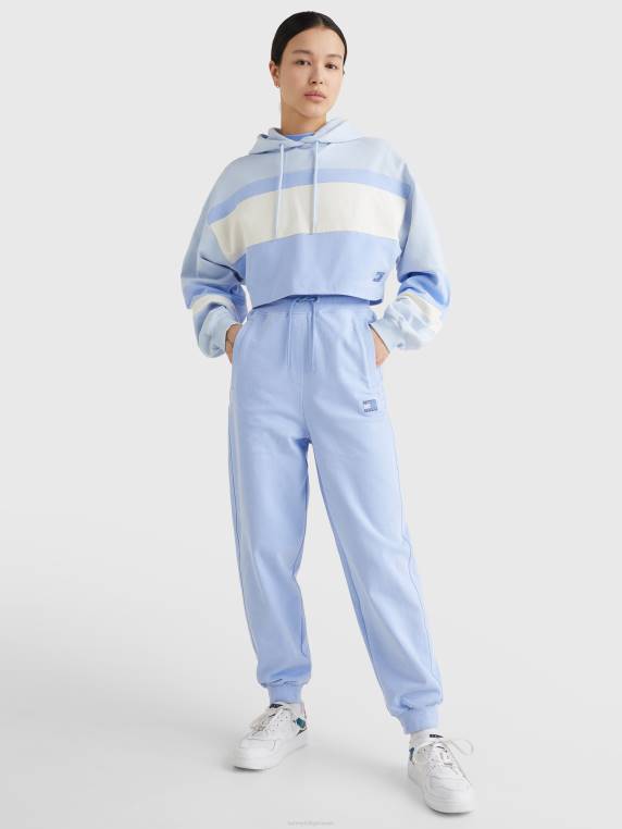 קפוצ'ונים חתוכים עם לוגו גווני NX202593 כחול בינוני Tommy Hilfiger