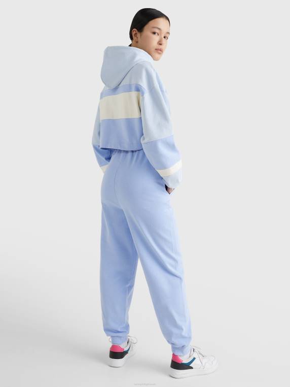 קפוצ'ונים חתוכים עם לוגו גווני NX202593 כחול בינוני Tommy Hilfiger