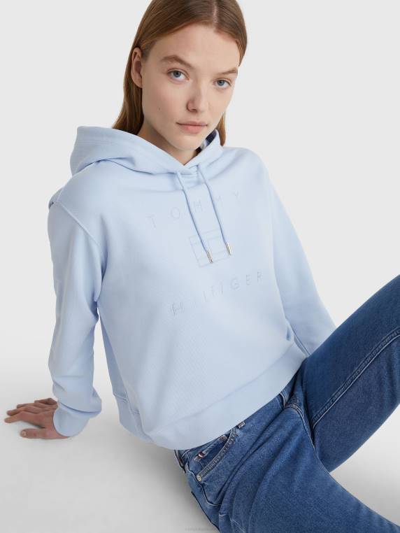 קפוצ'ון רקמת לוגו מתכתי NX202598 כחול מבריז Tommy Hilfiger