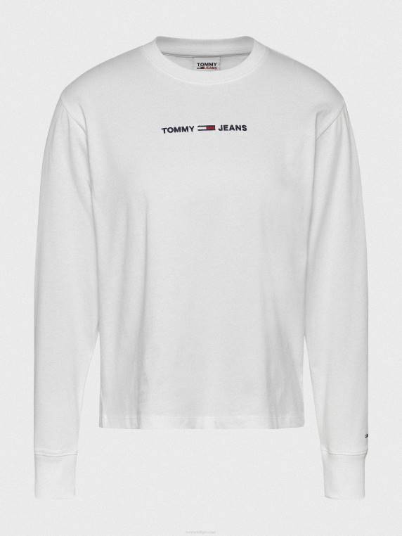 חולצת טריקו חיונית עם שרוולים ארוכים NX202607 לבן Tommy Hilfiger