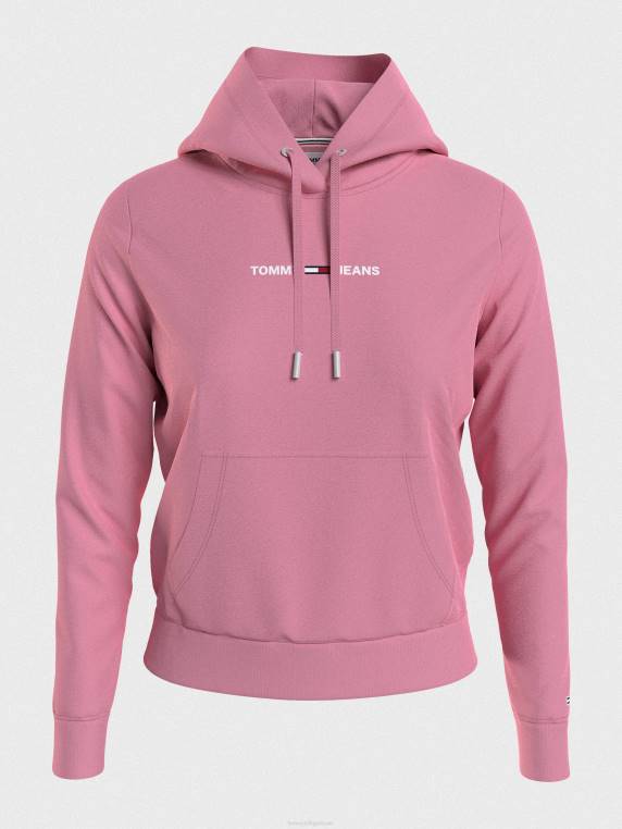 קפוצ'ון לוגו ליניארי NX202610 ורוד טרי Tommy Hilfiger