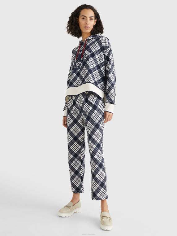 סמלים רגוע קפוצ'ון סימון NX202617 סמל צ'ק קטן / גובה כחול / אקרו Tommy Hilfiger