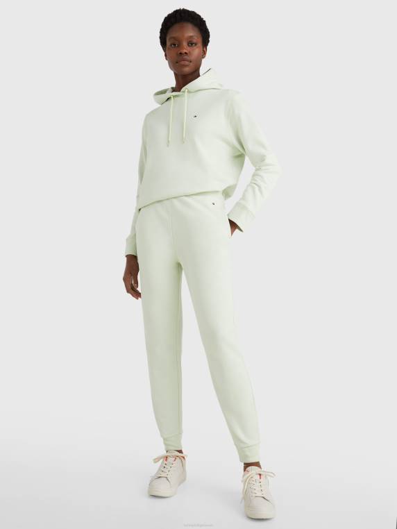 קפוצ'ון בהתאמה רגילה מכותנה אורגנית NX202624 מבטא ירוק Tommy Hilfiger