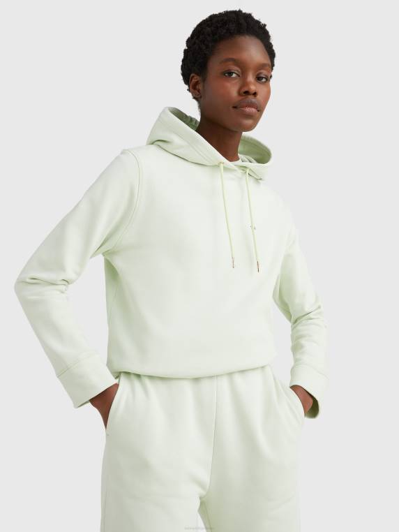 קפוצ'ון בהתאמה רגילה מכותנה אורגנית NX202624 מבטא ירוק Tommy Hilfiger