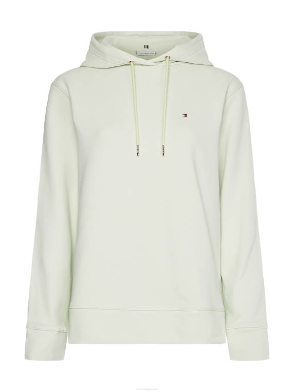 קפוצ'ון בהתאמה רגילה מכותנה אורגנית NX202624 מבטא ירוק Tommy Hilfiger