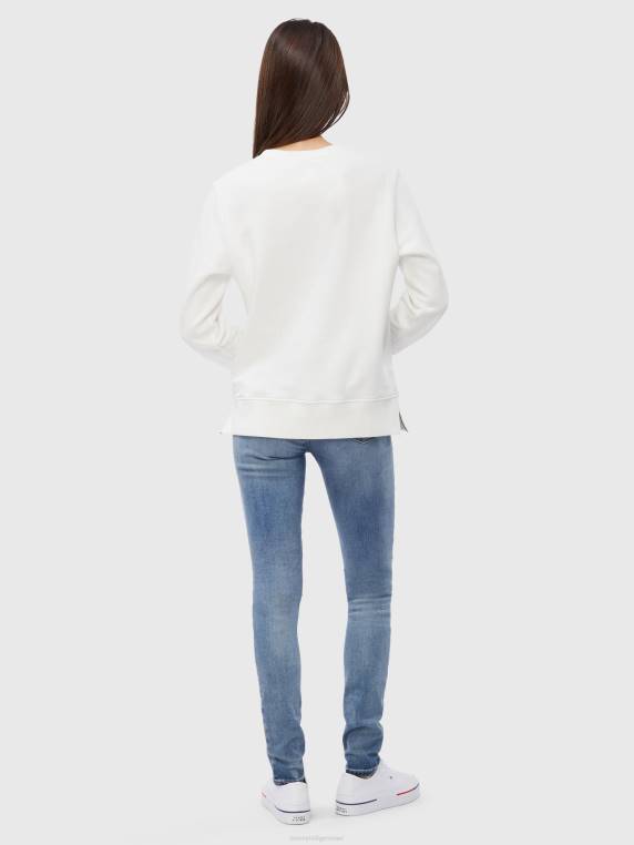 לוגו כותנה אורגנית סווטשירט עם צווארון NX202625 אקרו Tommy Hilfiger