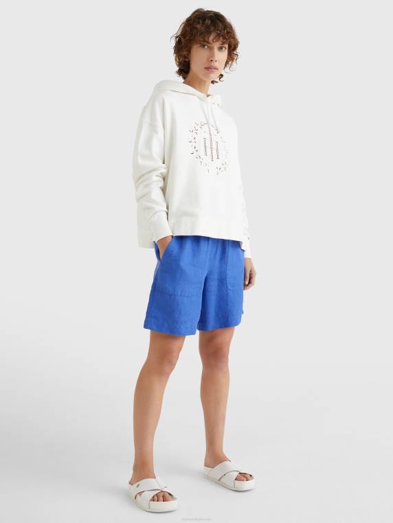 קפוצ'ון בהתאמה רגועה עם אפליקציה מונוגרמה NX202628 אקרו Tommy Hilfiger