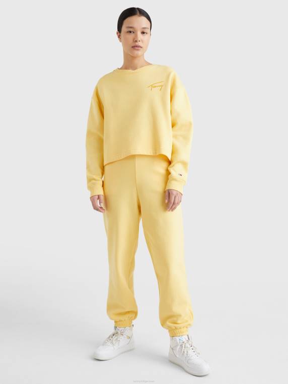 סווטשירט חתוך לוגו ממוחזר NX202636 סוליי Tommy Hilfiger