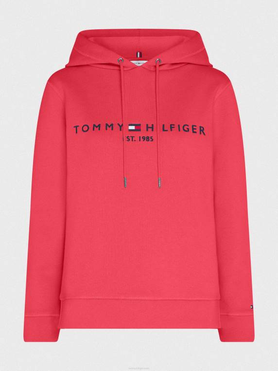 קפוצ'ון לוגו עקום חיוני NX202641 פאר ורוד Tommy Hilfiger