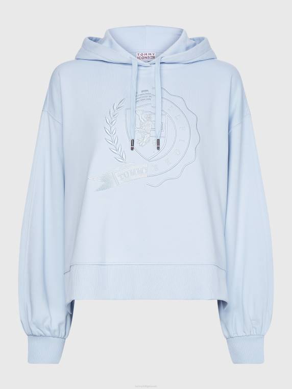 סמלים קפוצ'ונים בהתאמה רגועה NX202647 כחול מבריז Tommy Hilfiger