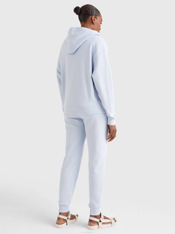 קפוצ'ון כותנה אורגנית עם רוכסן בכושר נינוח NX202650 כחול מבריז Tommy Hilfiger