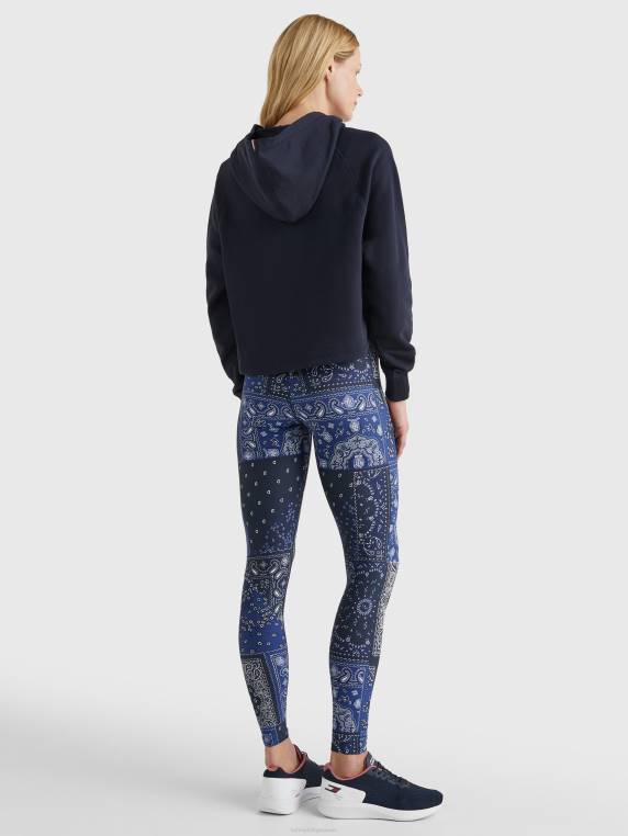 קפוצ'ונים של טרי מודפס ספורט NX202656 עבודת טלאים בנדנה Tommy Hilfiger