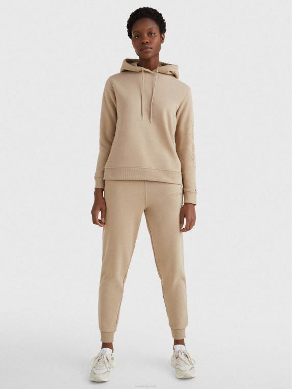 קפוצ'ון רקמת לוגו חתימה NX202666 בז' Tommy Hilfiger