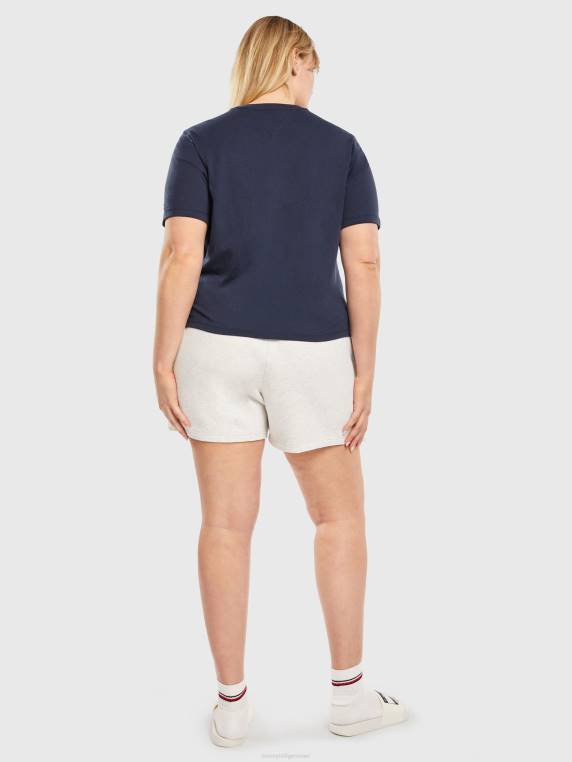 חולצת לוגו חיונית עם עקומה NX202704 צי הדמדומים Tommy Hilfiger