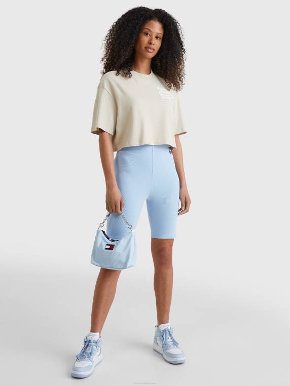 טופ לוגו אחורי NX202714 בז' אבן Tommy Hilfiger