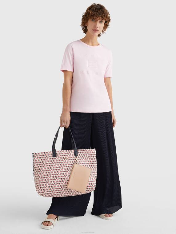 חולצת דגל מתכתית NX202762 ורוד פסטל Tommy Hilfiger