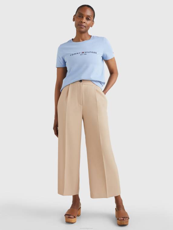 חולצת טריקו חיונית עם צווארון צווארון NX202766 כחול ירח Tommy Hilfiger