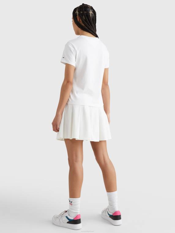 חולצת טריקו בהדפס בייגל NX202773 לבן Tommy Hilfiger