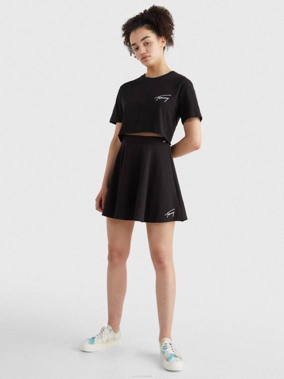 חולצת טריקו חתימה עם לוגו חתימה NX202775 שָׁחוֹר Tommy Hilfiger