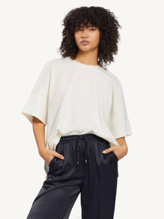 חולצת טריקו רקמת סמל בכושר נינוח NX202792 שֶׁנהָב Tommy Hilfiger