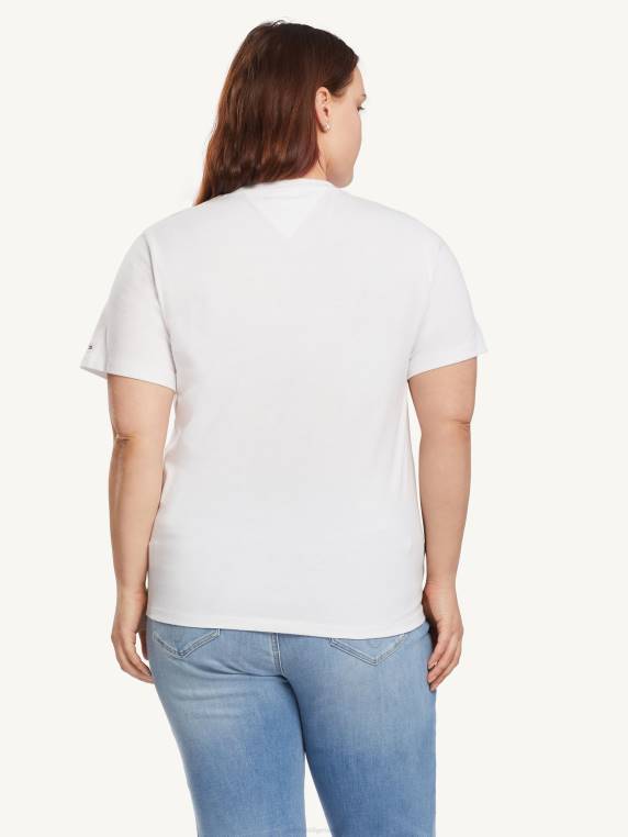 חולצת טריקו חתימה עקומה NX202794 לבן Tommy Hilfiger