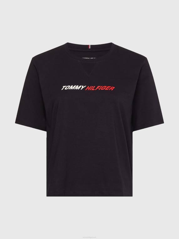 חולצת טריקו מנדפת לחות ספורט עקומה NX202798 שמיים מדבריים Tommy Hilfiger