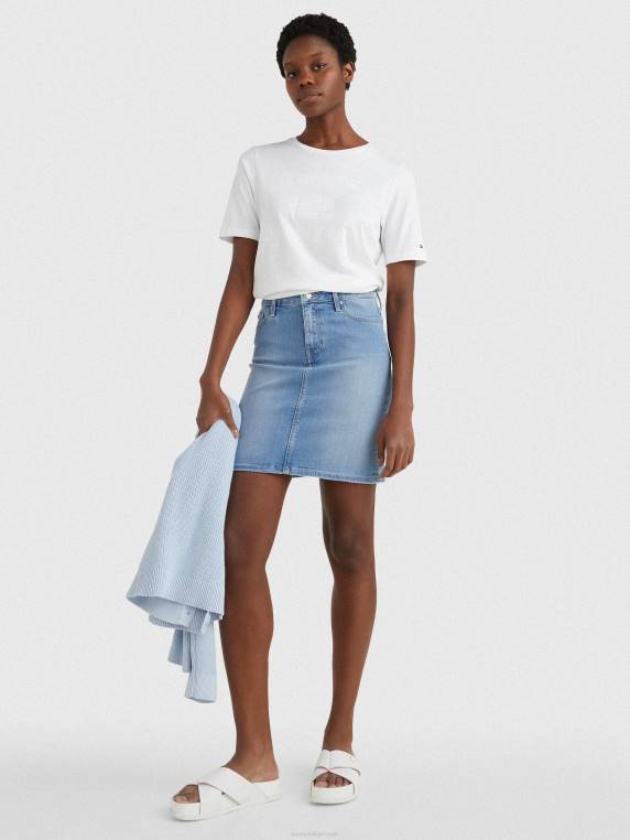 חולצת דגל מתכתית NX202807 האופטי הלבן Tommy Hilfiger