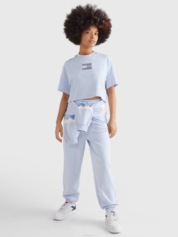 חולצת טי גרפית לוגו גווני NX202814 כחול שקוף Tommy Hilfiger