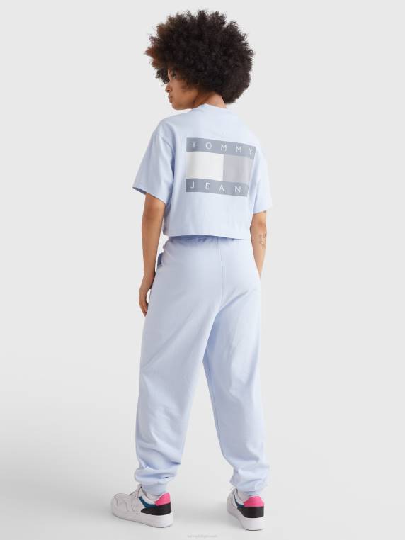 חולצת טי גרפית לוגו גווני NX202814 כחול שקוף Tommy Hilfiger