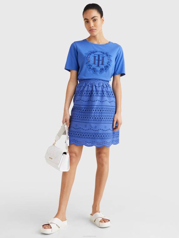 אפליקציית מונוגרמה חולצה קצרה NX202829 ורונה כחול Tommy Hilfiger