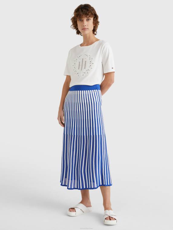 חולצת טריקו עם מונוגרמה NX202833 אקרו Tommy Hilfiger