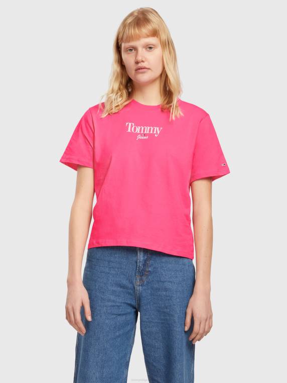 טי לוגו חיוני NX202847 התראה ורודה Tommy Hilfiger