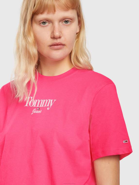 טי לוגו חיוני NX202847 התראה ורודה Tommy Hilfiger