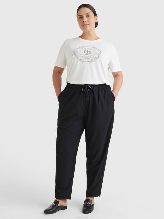 חולצת טריקו מזמשת עקומה NX202848 אקרו Tommy Hilfiger