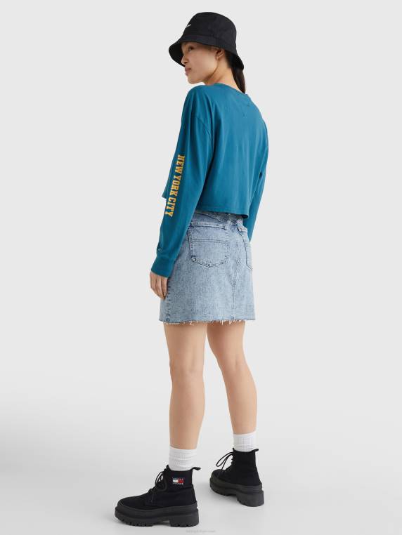 חולצת טריקו עם שרוולים ארוכים עם לוגו של המכללה NX202850 בֶּנזִין Tommy Hilfiger