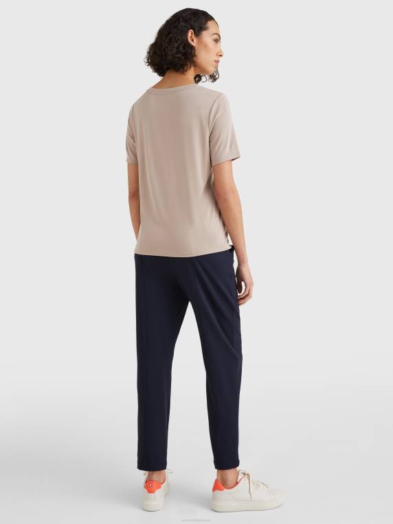 חולצת טריקו מזדמנת NX202855 בז' Tommy Hilfiger