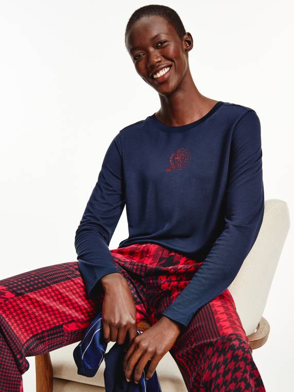 אייקונים חולצת טריקו עם שרוולים ארוכים NX202856 שמיים מדבריים Tommy Hilfiger