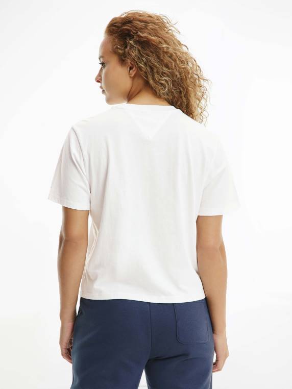 טי לוגו חיוני קלאסי NX202857 לבן Tommy Hilfiger