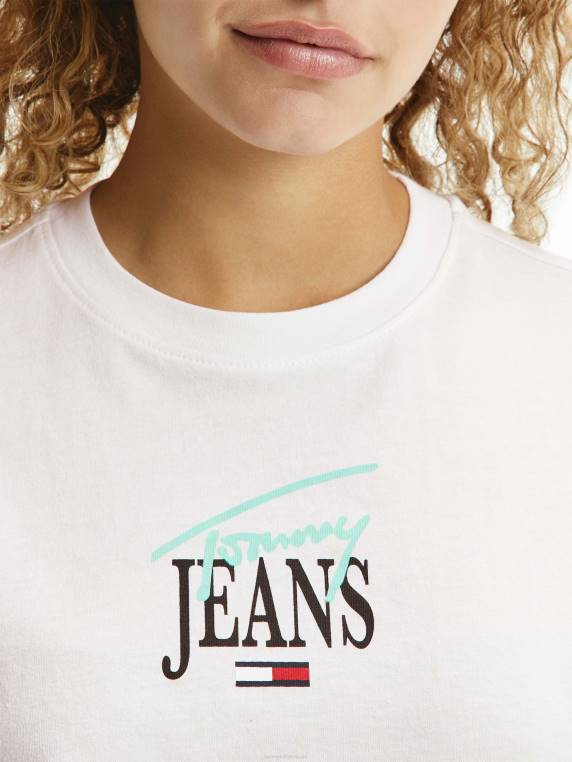 טי לוגו חיוני קלאסי NX202857 לבן Tommy Hilfiger